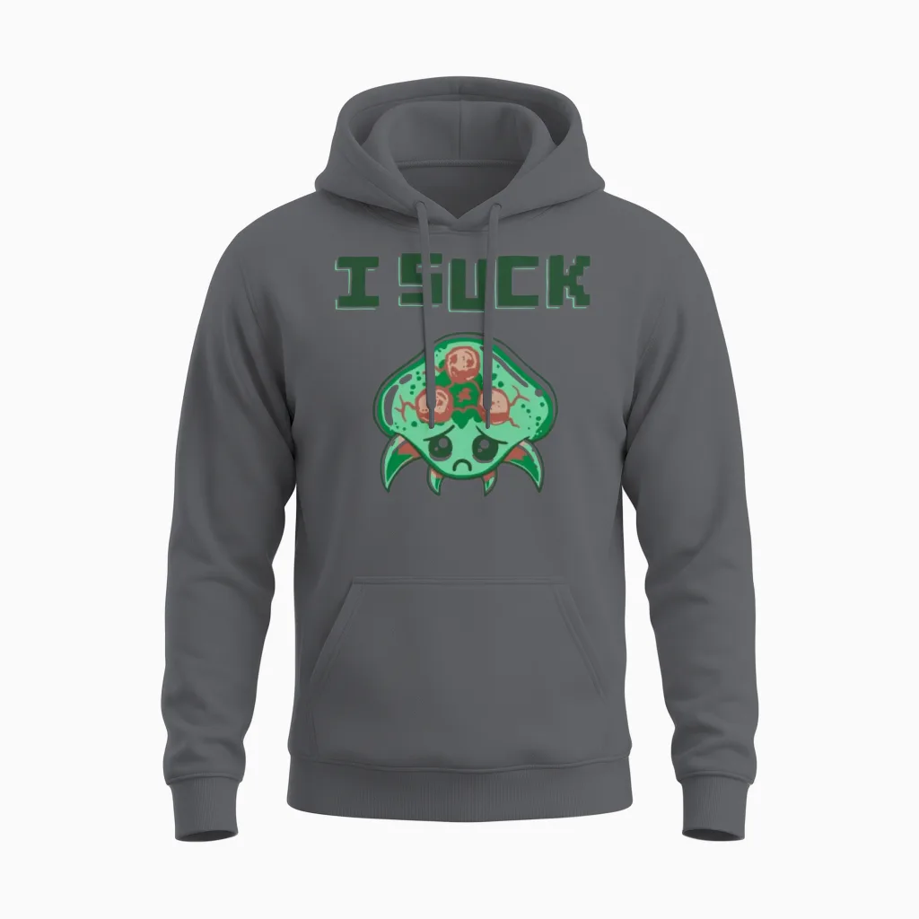 I Suck Unisex Hoodie in Charcoal