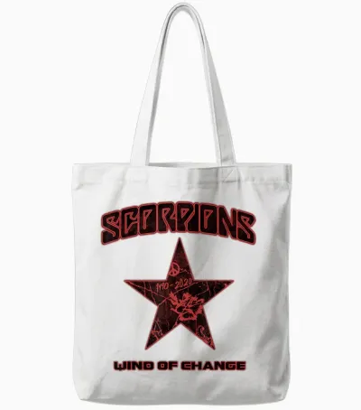 Offizielle Scorpions Wind of Change Schwarz Tote Bags - White