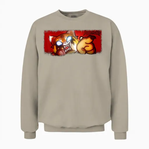 Aggretsuko Ultimate Rage Unisex Sweatshirt in Sand