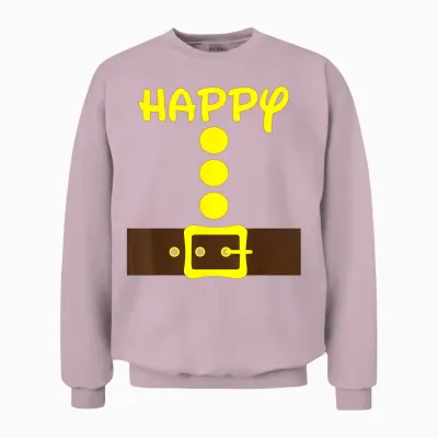 Dwarf Easy Halloween Men Women Kids Group Costume Matching Unisex Sweatshirt - Light Pink