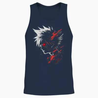 @n!my Anime Manga Pattern Art Anime T-Shirt, Black, Unisex-Adults, Unisex-Children, Short Sleeve, T-Shirt, Anime, S Unisex Tank Top - Navy