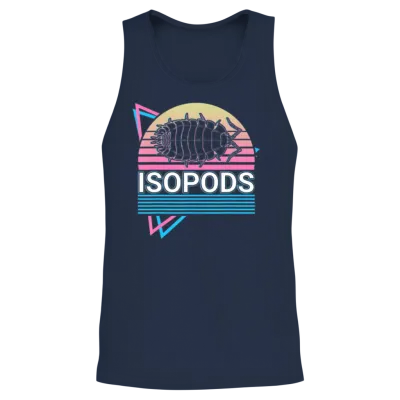 Isopods Retro Unisex Tank Top - Navy