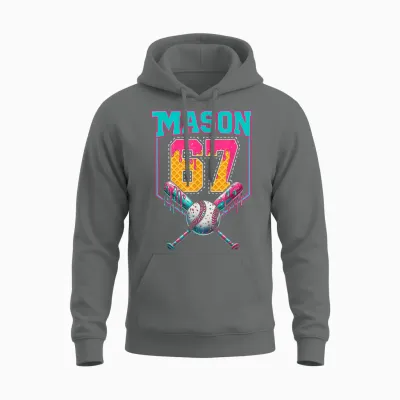 Trendy Mason 67 Mem Ice Cream Drip Baseball Birthday Costume Unisex Hoodie - Graphite Heather