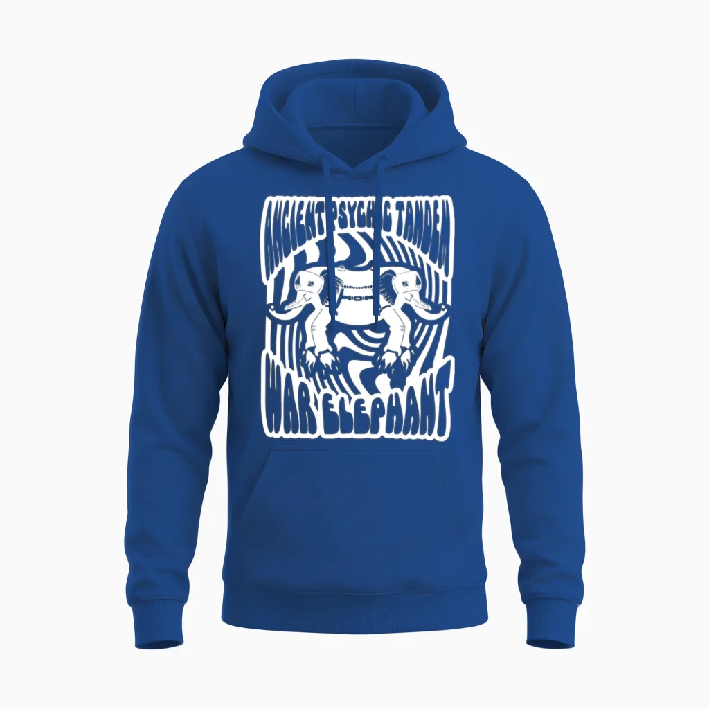 Ancient Psychic Tandem War Elephant Unisex Hoodie in Royal