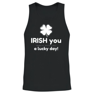 Irish You a Lucky Day Unisex Tank Top - Black