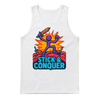 Heroic Stickman Gaming Unisex Tank Top - White – 1