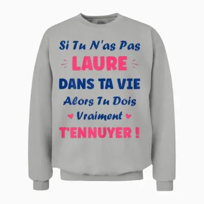 Si Tu N'as Pas Laure Fille Drole Prénom Humour Laure Unisex Sweatshirt - Ash