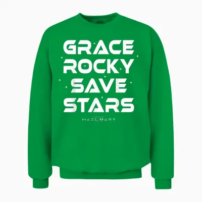 Project Hail Mary Grace Rocky Save Stars Unisex Sweatshirt - Irish Green