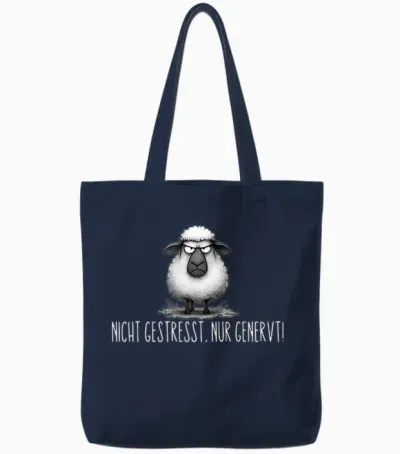 Nicht Gestresst Nur Genervt Tote Bags - Navy