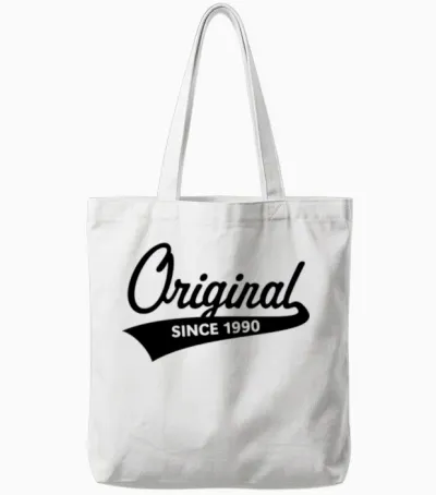Original Since 1990 (year of Birth, Birthday / B) Tote Bags - White
