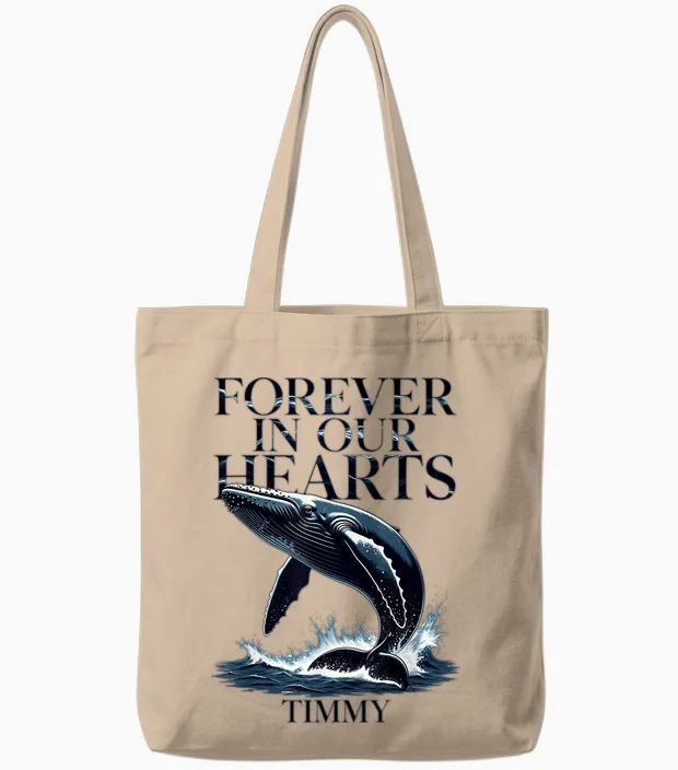 Timmy Wal Ostsee Buckelwal Team Hope Free in Our Hearts 2026 Tote Bags in Natural