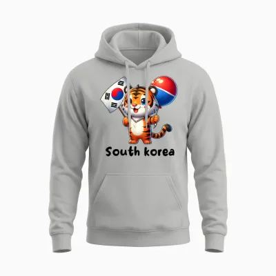 Südkorea T-Shirt Korea Flagge Für Männer/frauen/jugendliche/kinder Unisex Hoodie - Ash