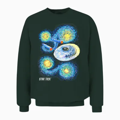 Star Trek Original Series Starry Night Paint Unisex Sweatshirt - Forest