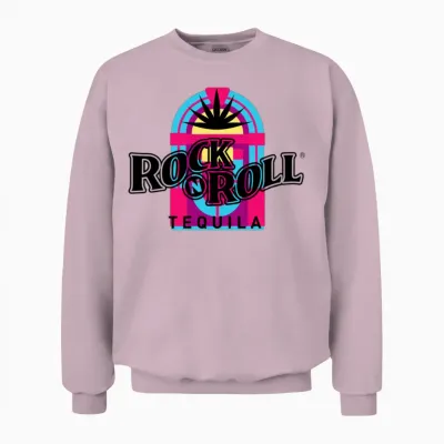 Rock N Roll Tequila Sixth Collection Unisex Sweatshirt - Light Pink