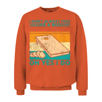 Funny Cornhole Unisex Sweatshirt - Orange