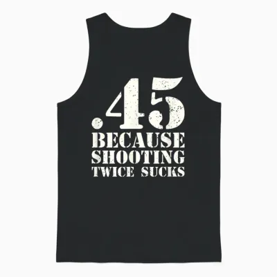 Kaliber 45 Lustiges Sportschützin Sportschütze Unisex Tank Top - Black