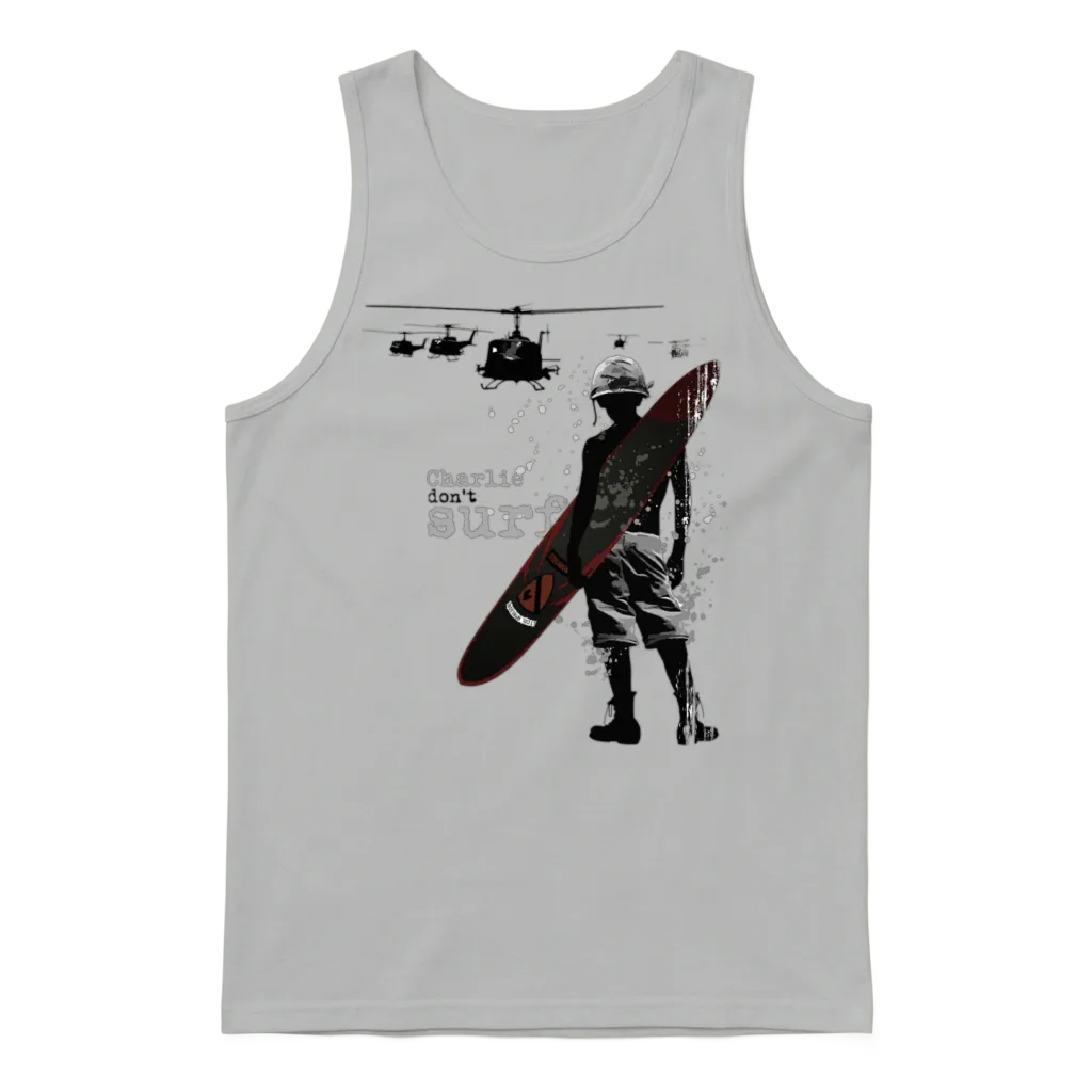 Charlie Dont Surf Unisex Tank Top - Ash