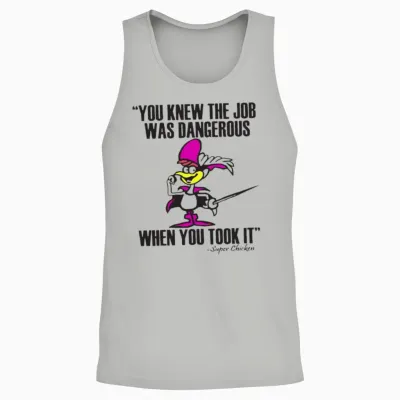 Super Chicken Solo Jay Ward Watch Art 60 Chicken T Unisex Tank Top - Ash