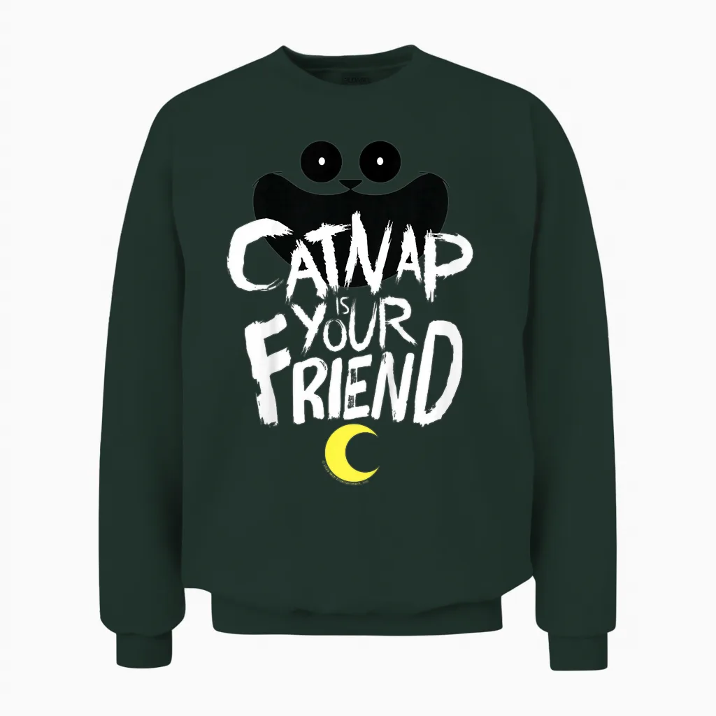 Child Poppy Playtime Catnap Is Your Friend For Unisex Sweatshirt in Forest
