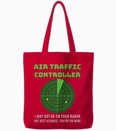 Air Traffic Controller Control Tower Atc Job Gift Tote Bags - Red