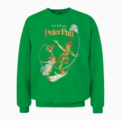 Disney Peter Pan Darling Flight Vintage Graphic Unisex Sweatshirt - Irish Green