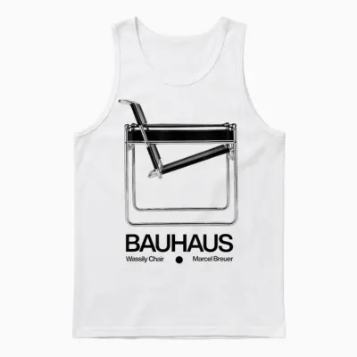 Bauhaus Wassily T-Shirt Chair Unisex Tank Top - White