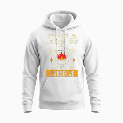 Barbecue Humour été Grillade Roi Du Bbq Maître Du Grill Unisex Hoodie - White