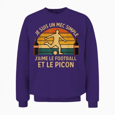 Picon Football Aperitif T-Shirt Gift Idea Footballer Man Unisex Sweatshirt - Purple