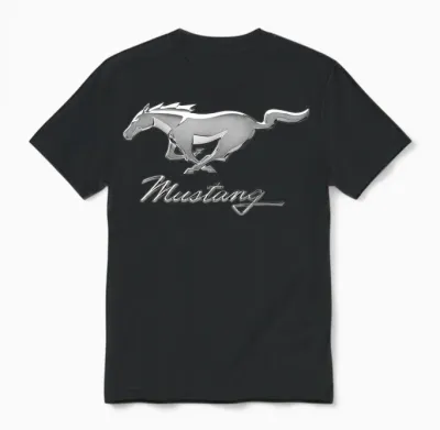 Mustang Emblem Unisex T-Shirt - Black