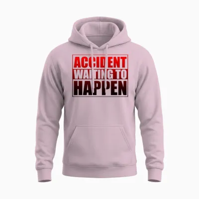 Accident Waiting to Happen 3 Unisex Hoodie - Light Pink