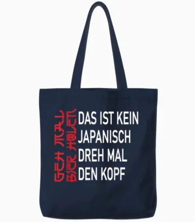 Beer Drinker Geh Mal Bier Holen T-Shirt, Black Tote Bags - Navy