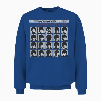 Offizielles the Beatles a Hard Day's Night Band Album Cover Unisex Sweatshirt - Royal