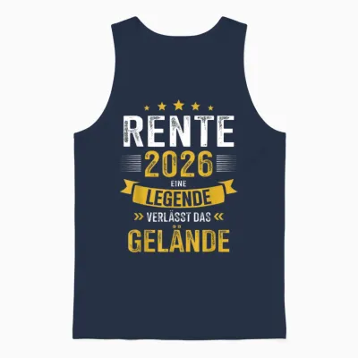 Rente 2026 Eine Legende Verlässt Das Gelände Rentner Unisex Tank Top - Navy