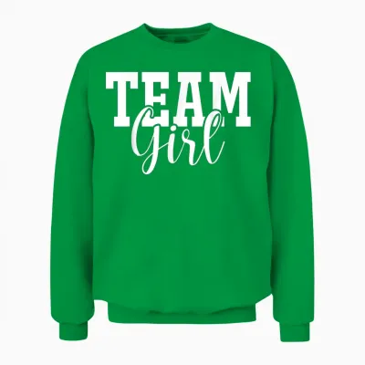 Pink Team Girl Team Boy Gender Reveal Party Passend Familie Unisex Sweatshirt - Irish Green