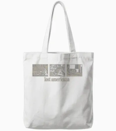 Official Mgk Lost Americana Photos Tote Bags - White
