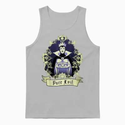 Portrait of the Evil Queen from Disney T-Shirt, Black, S Unisex Tank Top - Ash