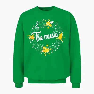 Face the Music Funny Unisex Sweatshirt - Irish Green