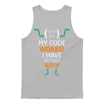 Funny Coder Programmer Computer Nerd Funny Unisex Tank Top - Ash