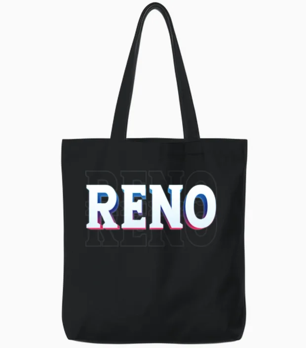 Retro - Reno Tote Bags in Black