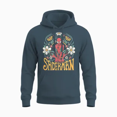 Spider-Man - Florals Unisex Hoodie - Dark Heather