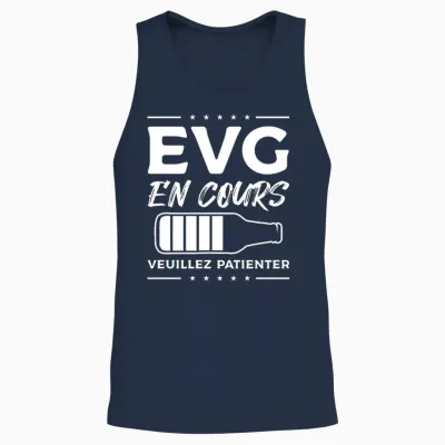 Evg En Cours Veuillez Patienter T-Shirt Haut De Gamme Unisex Tank Top - Navy