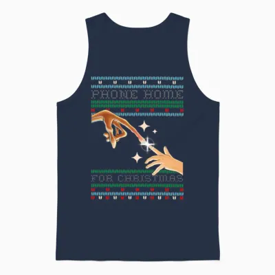 E.t. the Extra-Terrestrial Phone Home Christmas Unisex Tank Top - Navy