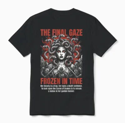 Gorgon Medusa Tabletop Dark Rpg Fantasy Gamer Unisex T-Shirt - Black