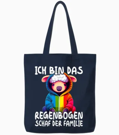 Lgbt Regenbogen Schaf Gay Csd Bisexual Pride Lgbtq Tote Bags - Navy