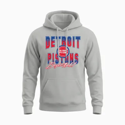Nba Official Detroit Pistons Fade Out Unisex Hoodie - Ash