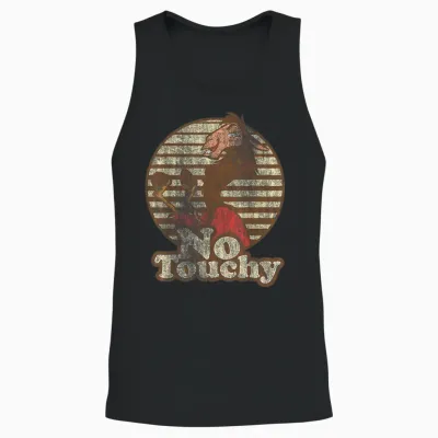 Disney Emperor's New Groove Kuzco Llama No Touchy Short Sleeve Unisex Tank Top - Black