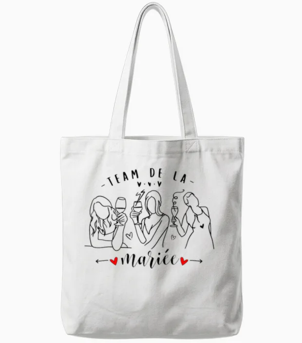 Bride Team Surprise for a Team Bride T-Shirt, White, S Tote Bags in White