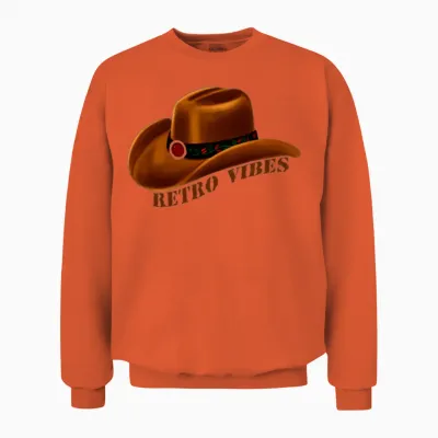Retro Vibes Unisex Sweatshirt - Orange
