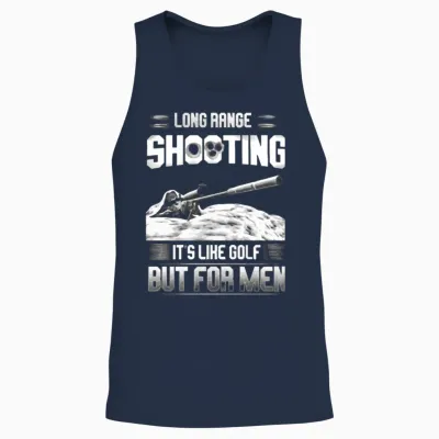 Long Range Shooting It's Like Golf but for Men Unisex Tank Top - Navy
