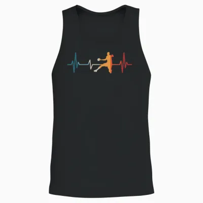 Handballer Heartbeat Handball T-Shirt, Black Unisex Tank Top - Black